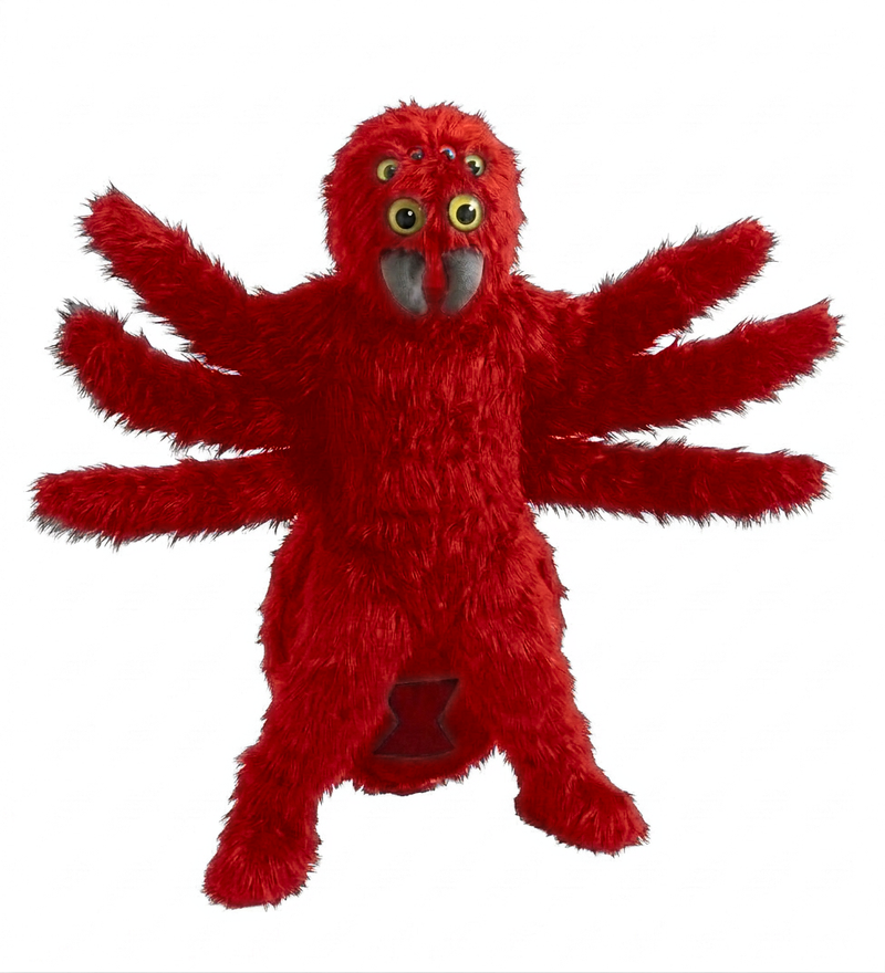 Black Widow Mascot (Thermolite) - Long fur / Red mascot costume