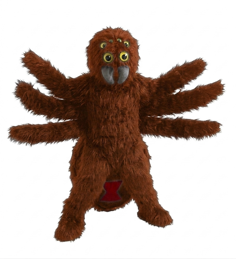 Black Widow Mascot (Thermolite) - Long fur / Rust mascot costume