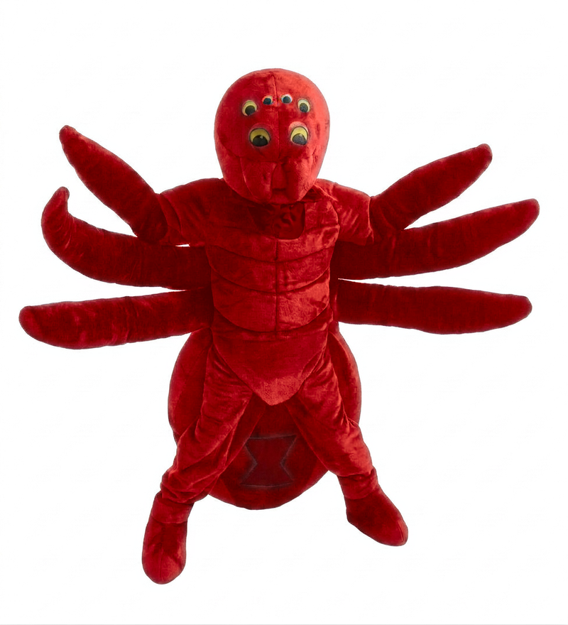 Black Widow Mascot (Thermolite) - Short fur / Red mascot costume