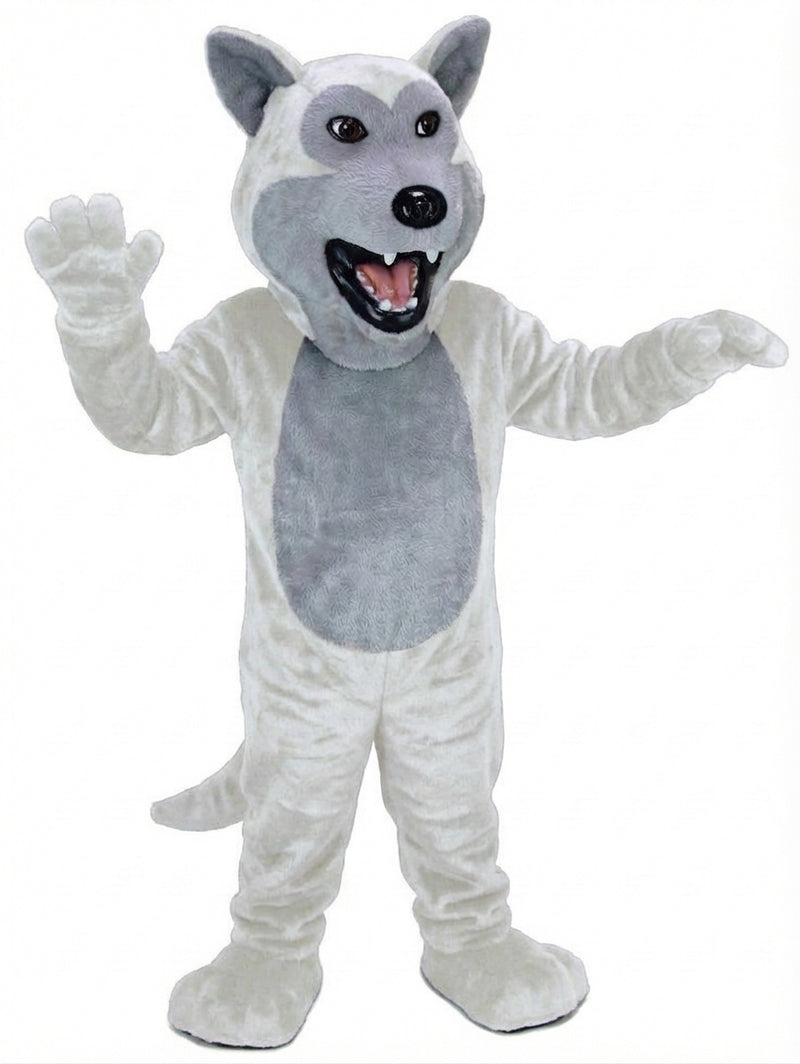 Black Wolf Mascot - Short fur / Albino Tiger mascot costume