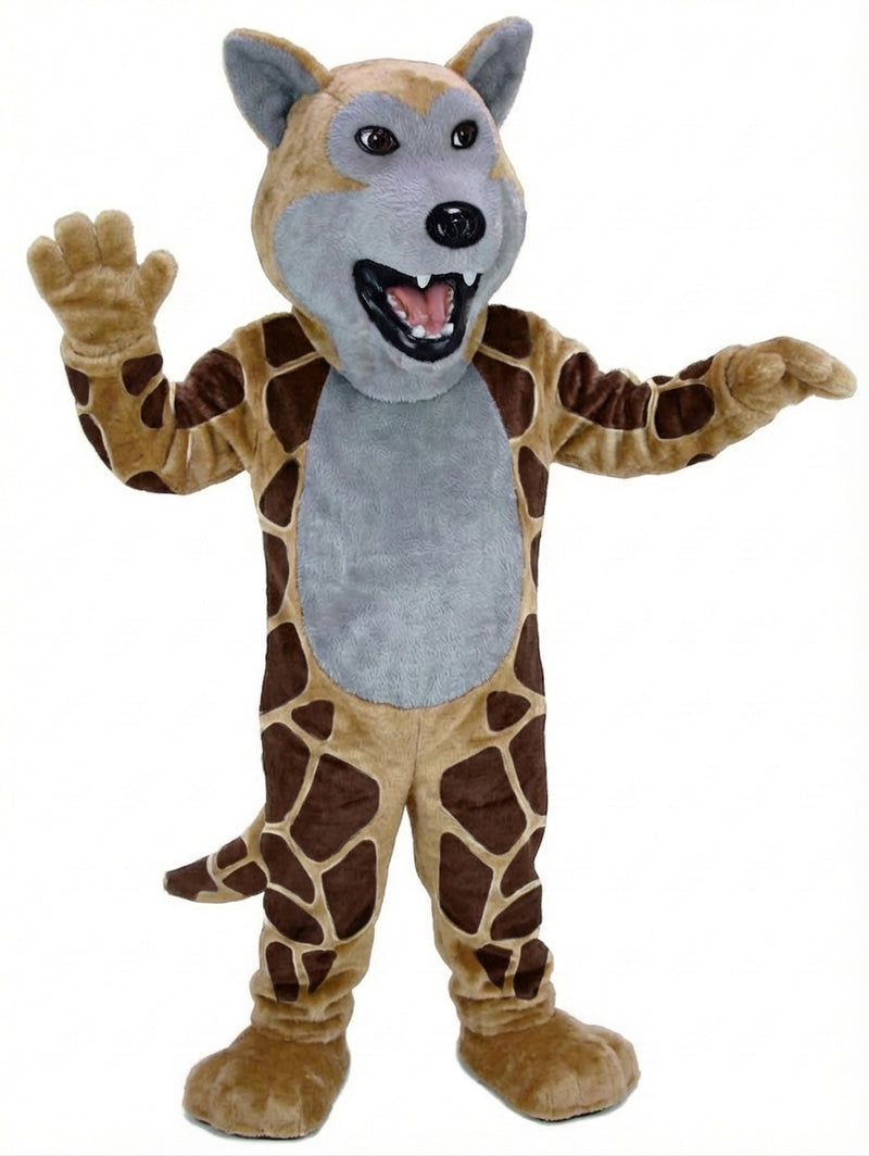 Black Wolf Mascot - Short fur / Giraffe mascot costume