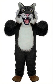 Bobcat Mascot - Long fur / Black mascot costume