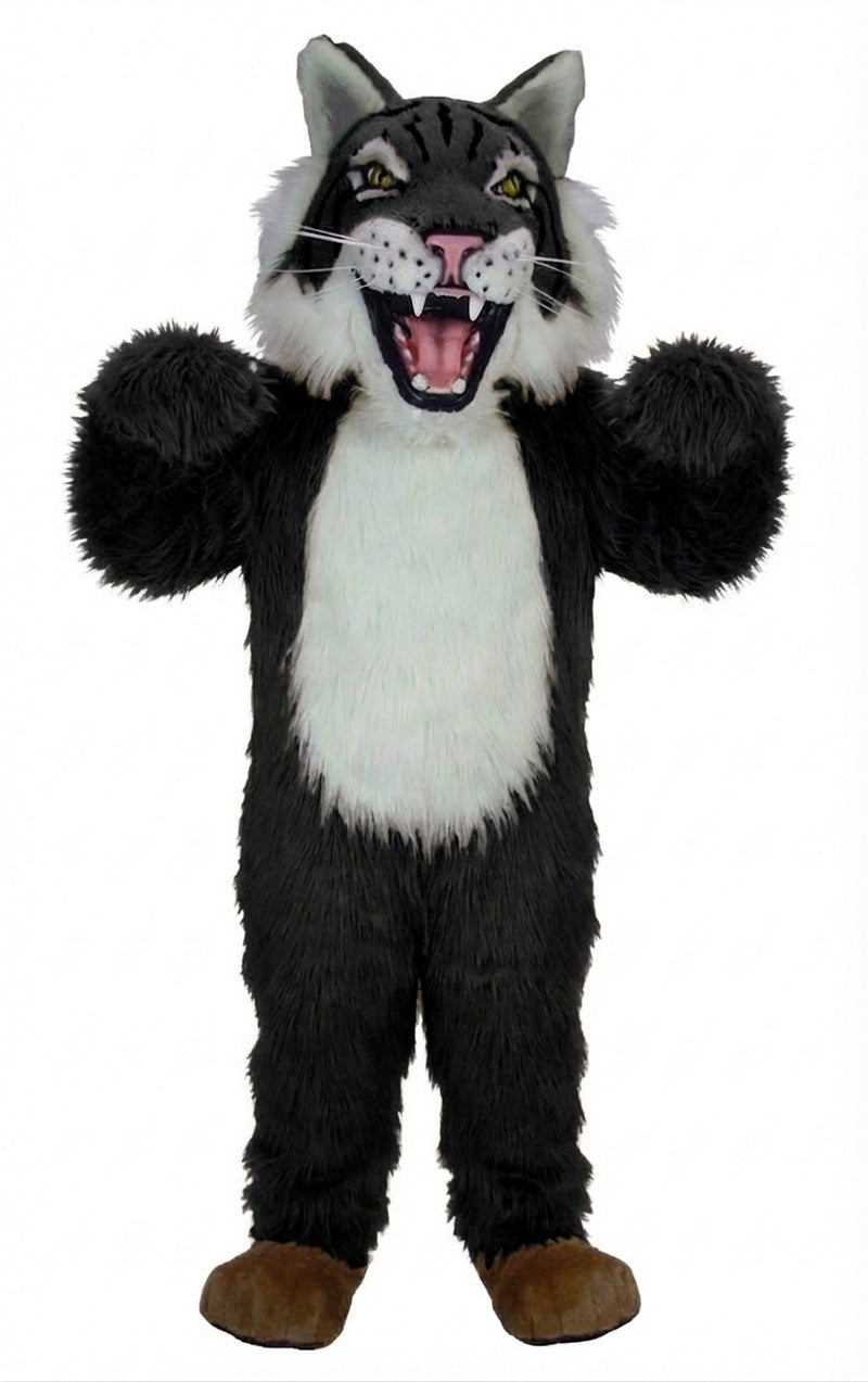 Bobcat Mascot - Long fur / Black mascot costume