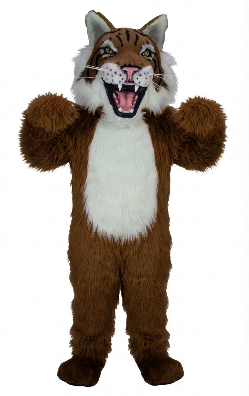 Bobcat Mascot - Long fur / Dark Brown mascot costume