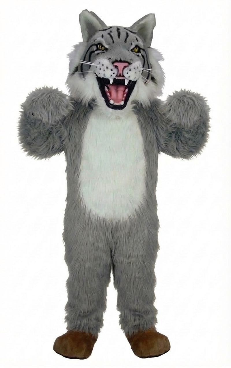 Bobcat Mascot - Long fur / Grey mascot costume