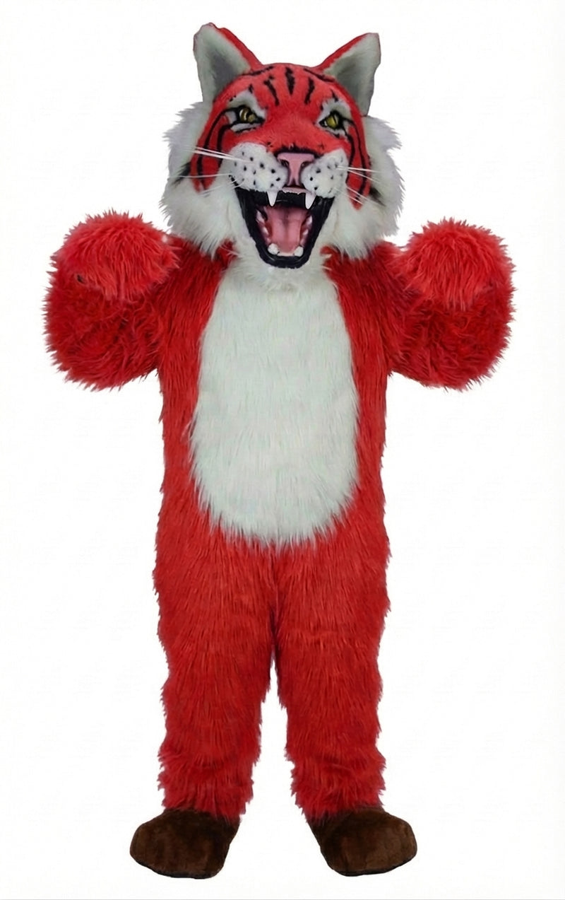 Bobcat Mascot - Long fur / Red mascot costume