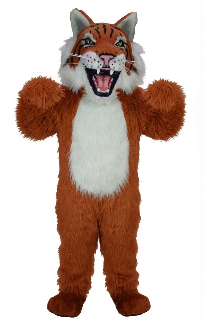 Bobcat Mascot - Long fur / Rust mascot costume