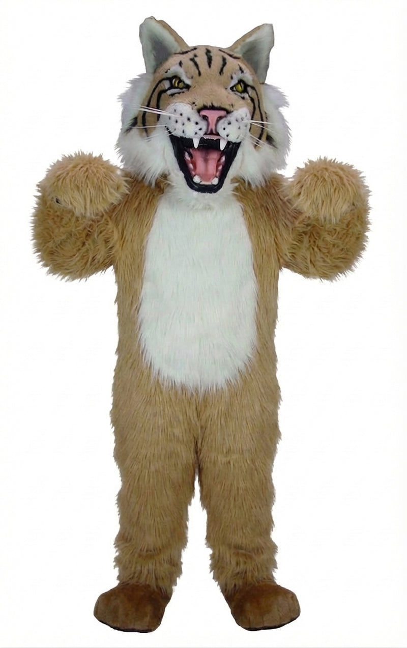 Bobcat Mascot - Long fur / Tan mascot costume