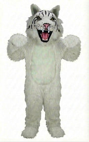 Bobcat Mascot - Long fur / White mascot costume