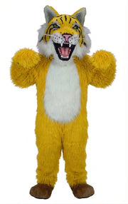 Bobcat Mascot - Long fur / Yellow mascot costume