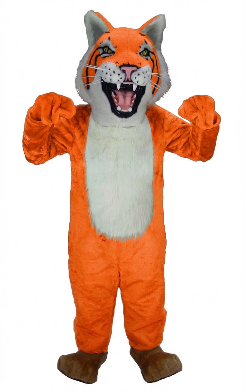Bobcat Mascot - Short fur / Bright Orange mascot costume