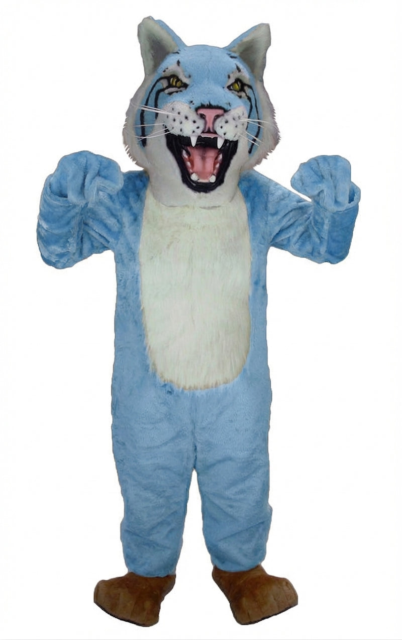 Bobcat Mascot - Short fur / Light blue mascot costume