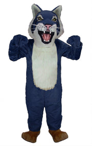 Bobcat Mascot - Short fur / Navy Blue mascot costume