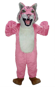Bobcat Mascot - Short fur / Pink mascot costume