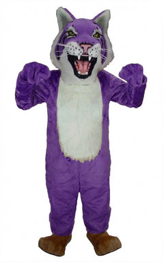 Bobcat Mascot - Short fur / Purple mascot costume