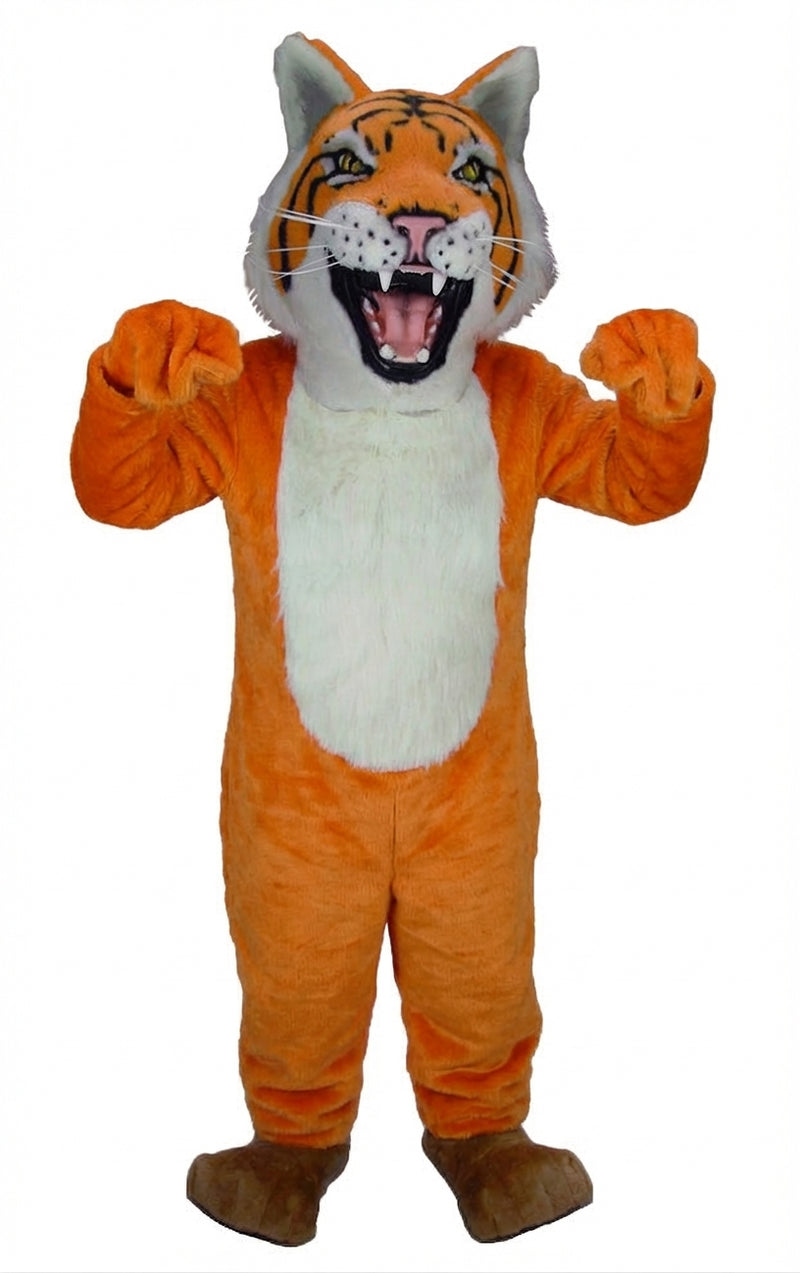 Bobcat Mascot - Short fur / Tiger Orange mascot costume