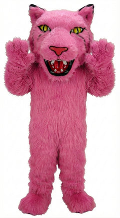 Bobcat Mascot (Thermolite) - Long fur / Bright Pink mascot costume