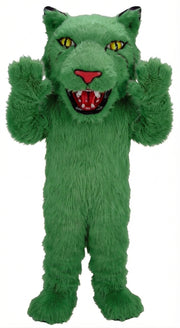 Bobcat Mascot (Thermolite) - Long fur / Green mascot costume