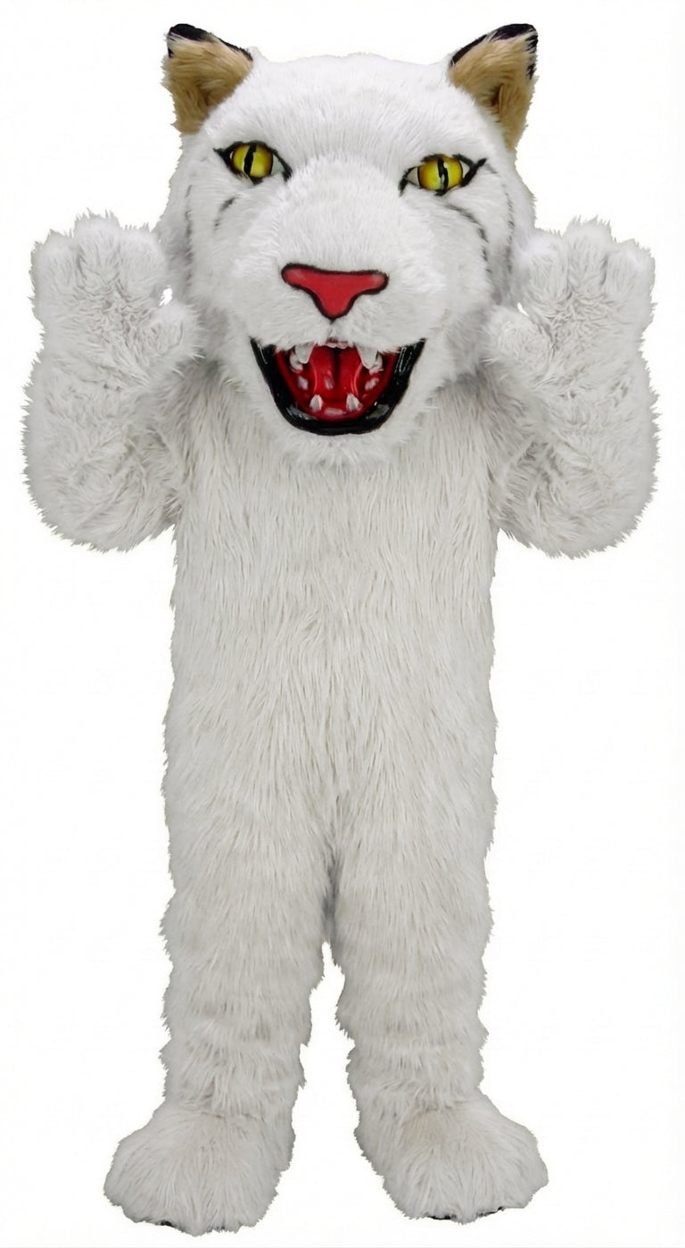 Bobcat Mascot (Thermolite) - Long fur / White mascot costume