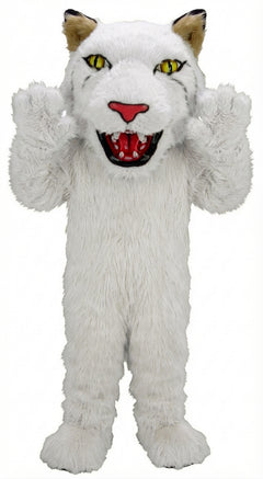 Bobcat Mascot (Thermolite) - Long fur / White mascot costume