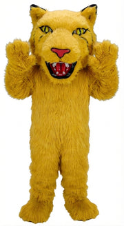 Bobcat Mascot (Thermolite) - Long fur / Yellow mascot costume