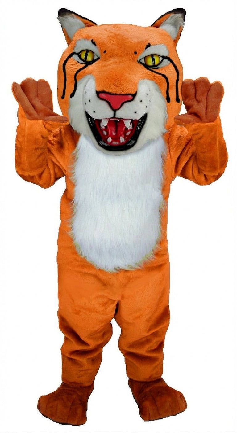 Bobcat Mascot (Thermolite) - Short fur / Bright Orange mascot costume