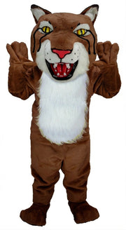 Bobcat Mascot (Thermolite) - Short fur / Chocolate Brown mascot costume