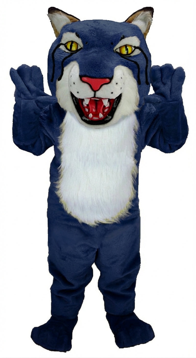 Bobcat Mascot (Thermolite) - Short fur / Navy Blue mascot costume
