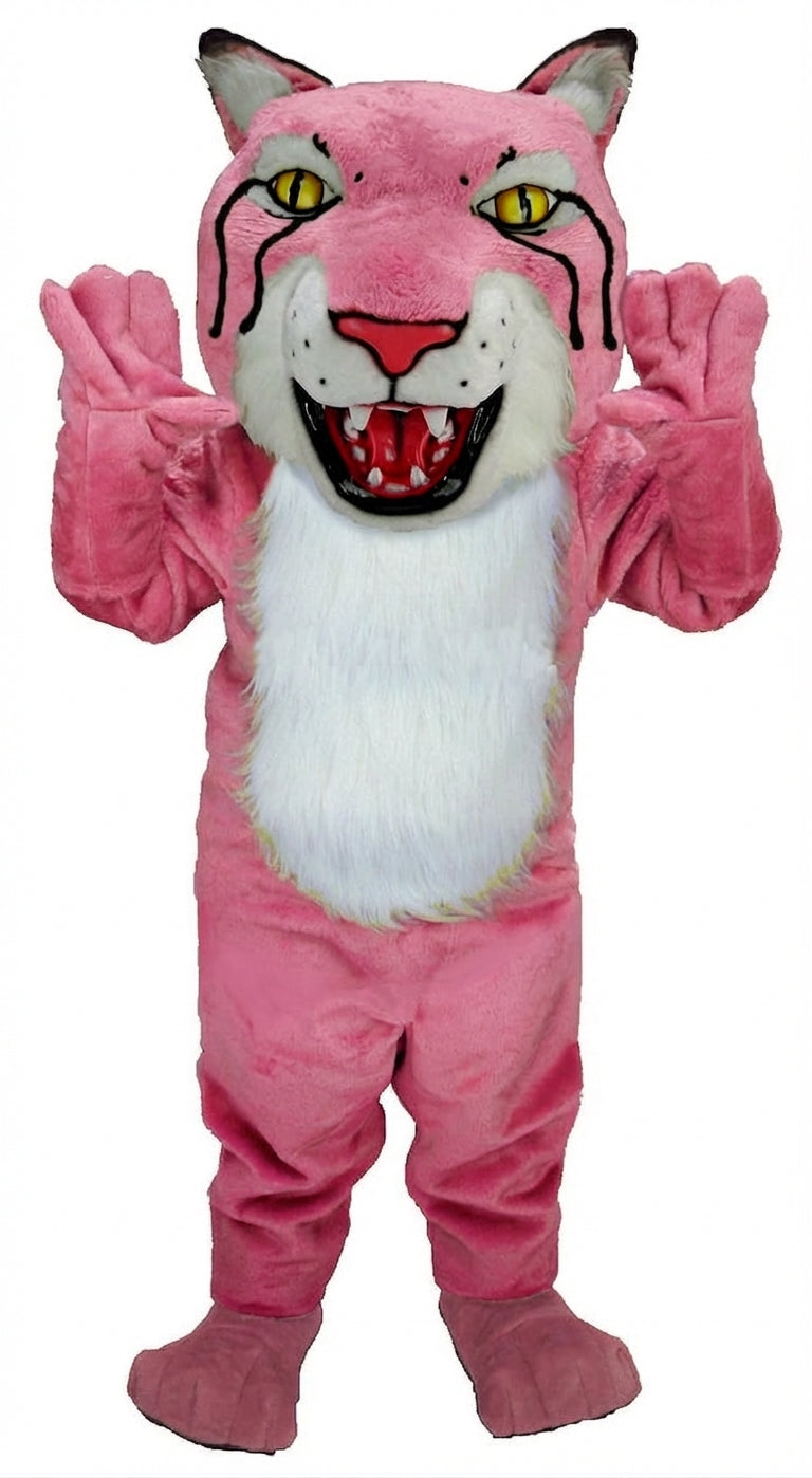 Bobcat Mascot (Thermolite) - Short fur / Pink mascot costume
