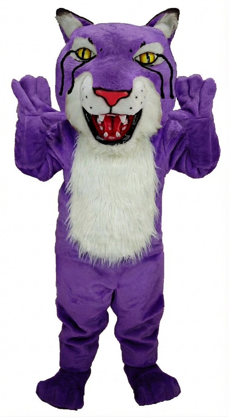 Bobcat Mascot (Thermolite) - Short fur / Purple mascot costume