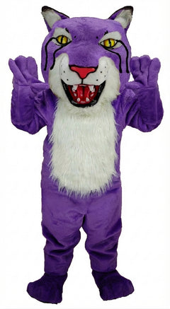 Bobcat Mascot (Thermolite) - Short fur / Purple mascot costume