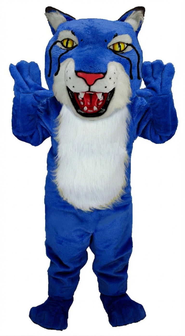 Bobcat Mascot (Thermolite) - Short fur / Royal blue mascot costume