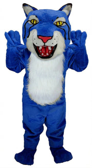 Bobcat Mascot (Thermolite) - Short fur / Royal blue mascot costume
