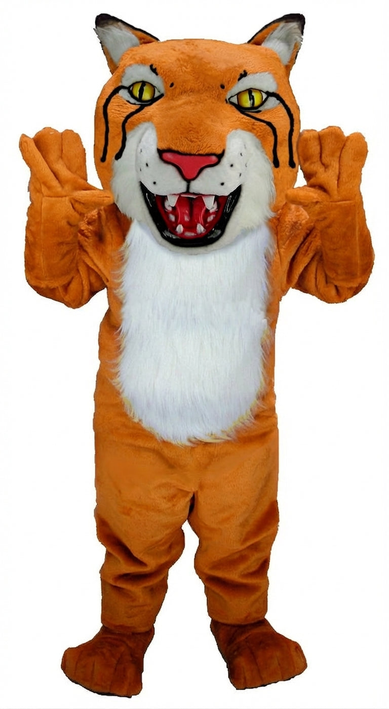 Bobcat Mascot (Thermolite) - Short fur / Tiger Orange mascot costume