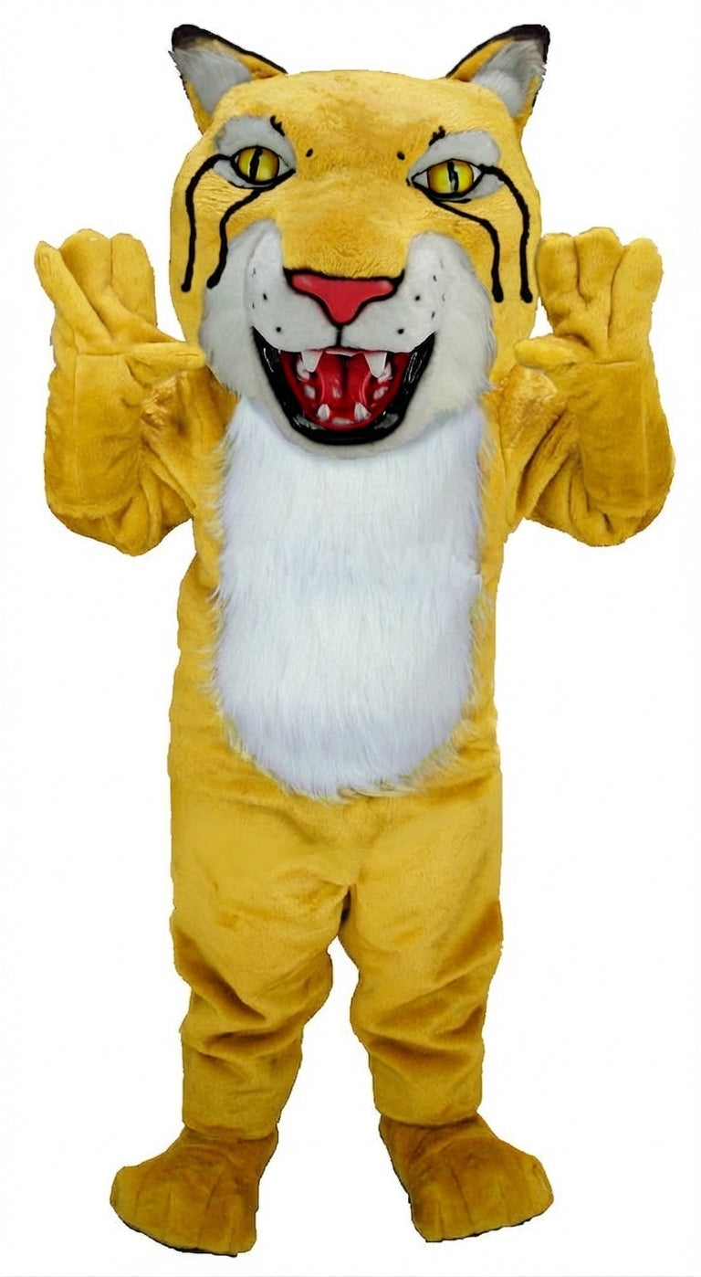 Bobcat Mascot (Thermolite) - Short fur / Yellow mascot costume