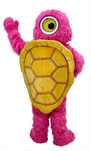 Box Turtle Mascot (Thermolite) - Long fur / Bright Pink mascot costume