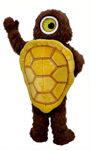 Box Turtle Mascot (Thermolite) - Long fur / Dark Brown mascot costume