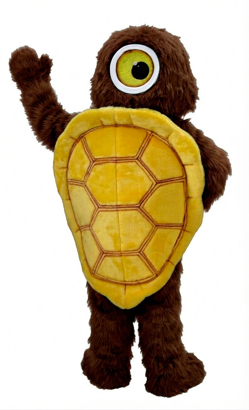 Box Turtle Mascot (Thermolite) - Long fur / Dark Brown mascot costume