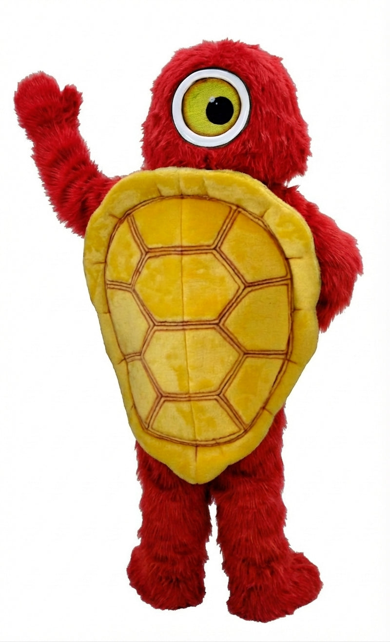 Box Turtle Mascot (Thermolite) - Long fur / Red mascot costume