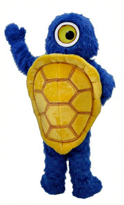 Box Turtle Mascot (Thermolite) - Long fur / Royal Blue mascot costume