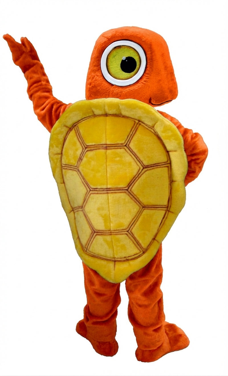 Box Turtle Mascot (Thermolite) - Short fur / Bright Orange mascot costume