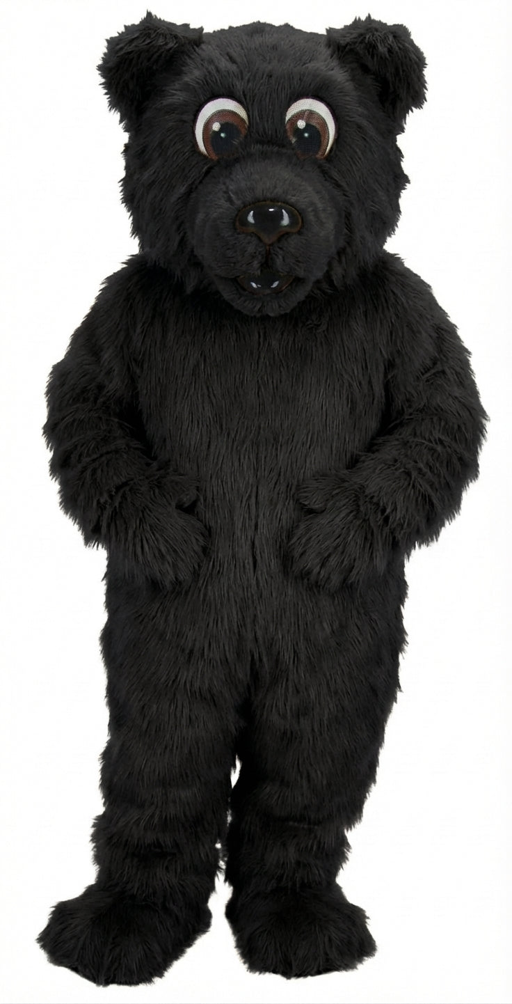 Brown Bear Mascot - Long fur / Black mascot costume