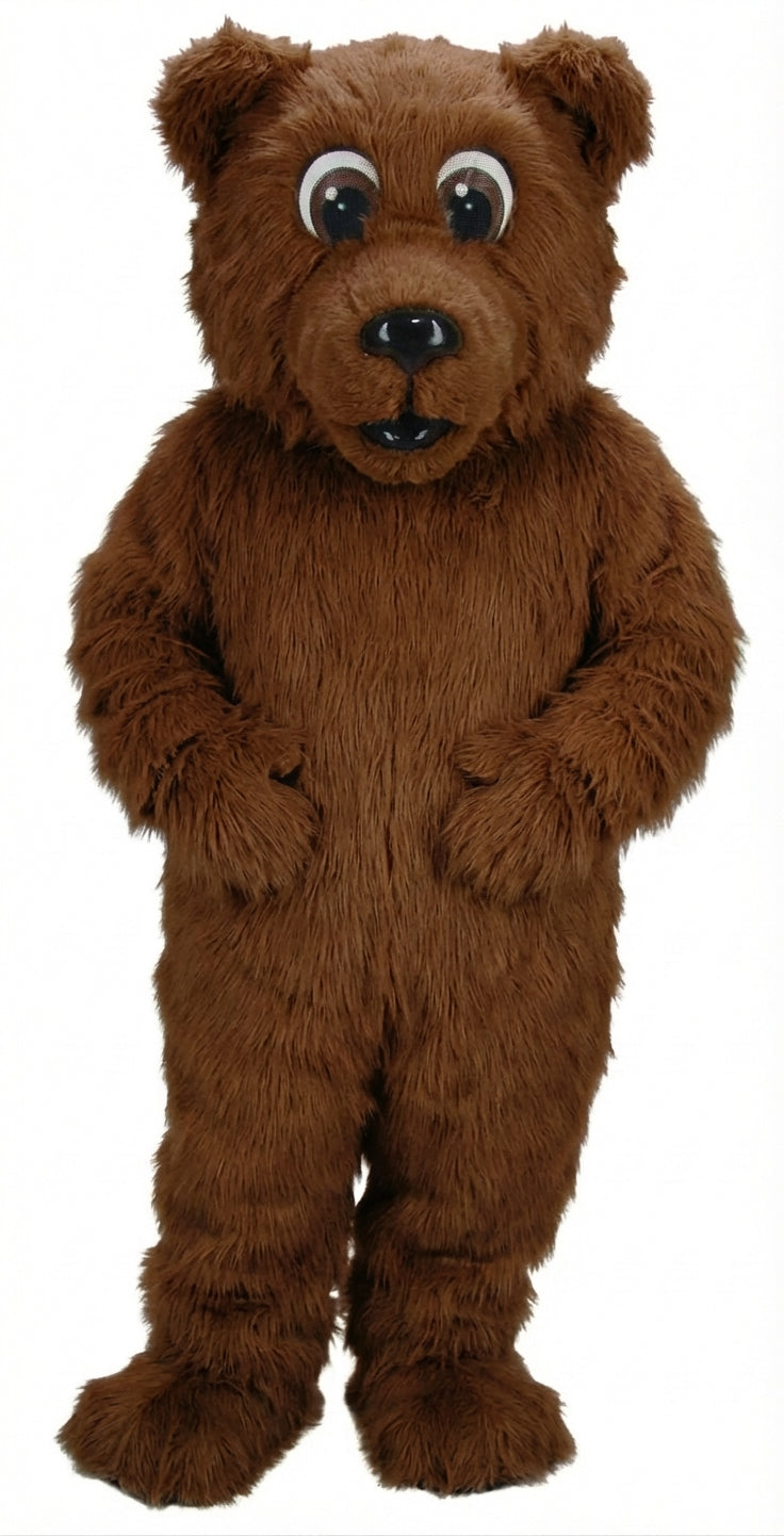 Brown Bear Mascot - Long fur / Dark Brown mascot costume