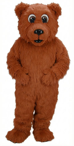 Brown Bear Mascot - Long fur / Rust mascot costume