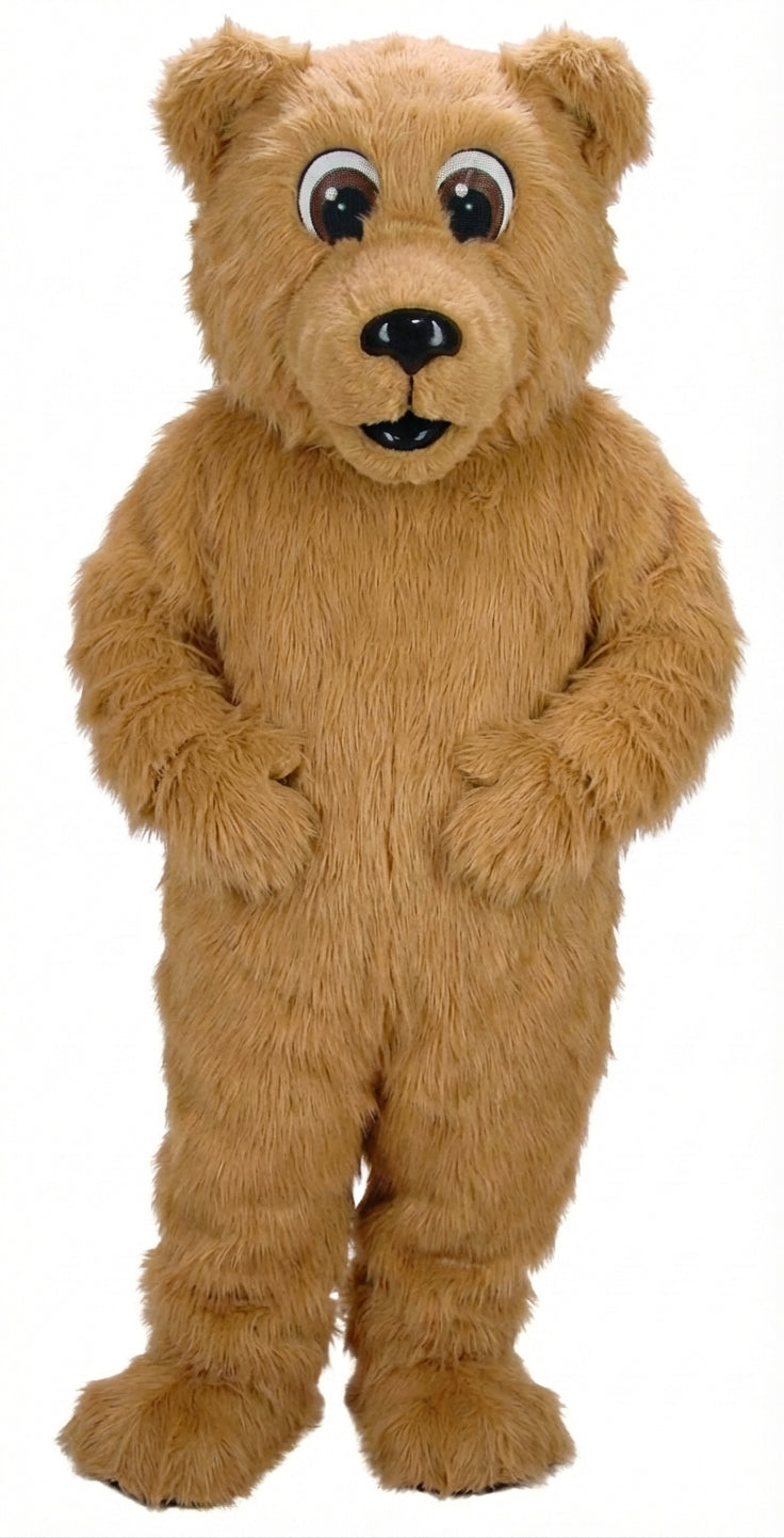 Brown Bear Mascot - Long fur / Tan mascot costume