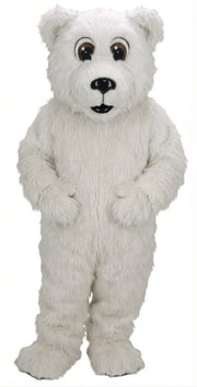 Brown Bear Mascot - Long fur / White mascot costume