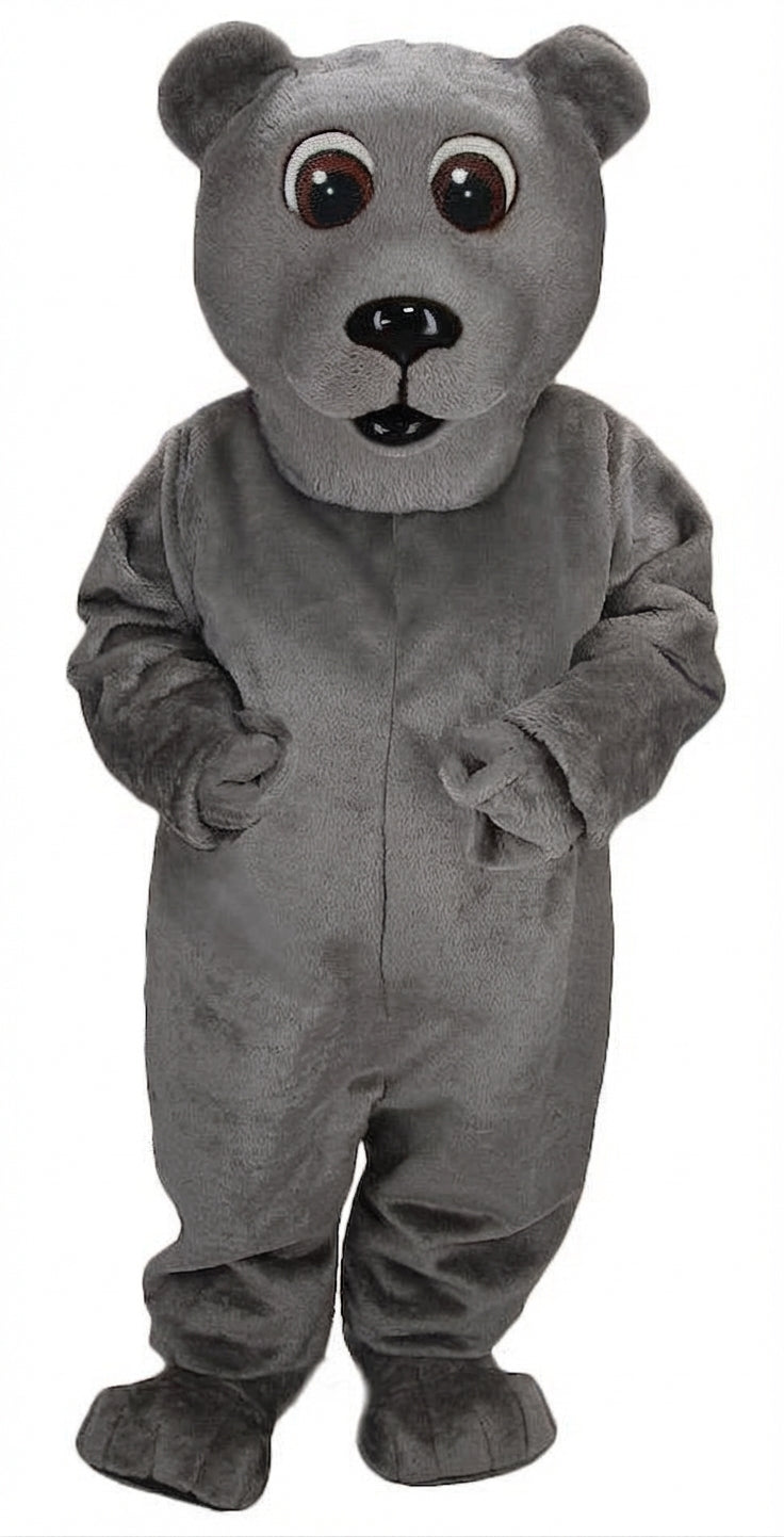Brown Bear Mascot - Short fur / Grey mascot costume