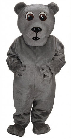 Brown Bear Mascot - Short fur / Grey mascot costume