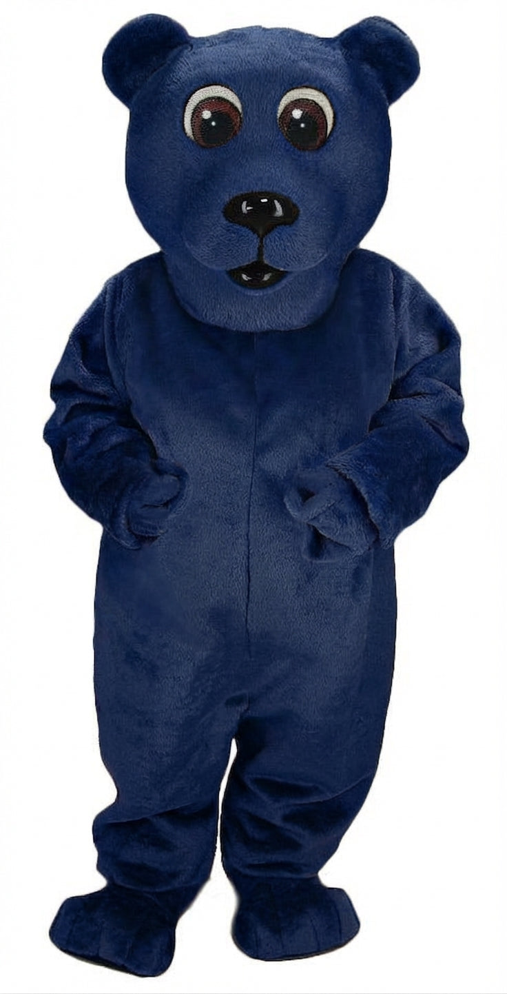 Brown Bear Mascot - Short fur / Navy Blue mascot costume