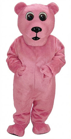 Brown Bear Mascot - Short fur / Pink mascot costume
